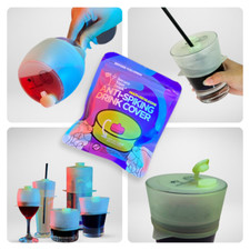 Silicone Drink Cover Protector Spiking Drink Lid Lift Lock Sip No Spill Reusable picture