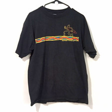 Oneita Power T Pre- Shrunk Large Made In The USA Black T-shirt Zoned Haoles picture