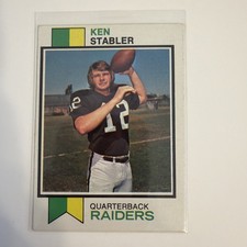 1973 Topps - Oakland Raiders HOF Quarterback Ken Stabler #487 (Rookie Card) LOOK picture