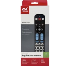 ONE FOR ALL UNIVERSAL BIG BUTTON REMOTE CONTROL - URC6821 (NEW open box) picture