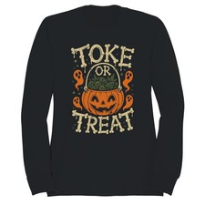 Toke or Treat Halloween Pumpkin Women's Sweatshirt picture
