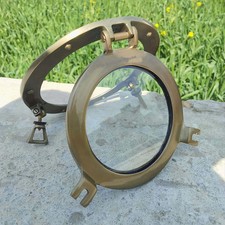 17 Inches Antique Transparent Porthole Round Clear Glass Nautical Window Gift picture
