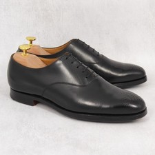 UK 7,5 E - Crockett & Jones Sherbone Black Calf Oxford Brogue Shoes picture