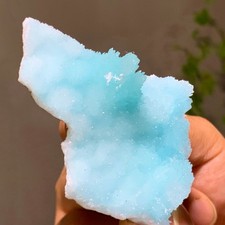 48G Natural blue texture stone crystal,Heteropolar of Chinese blue aragonite picture