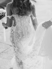 Galia Lahav Maya Wedding Dress White Couture Mermaid Cathedral Train Excellent picture