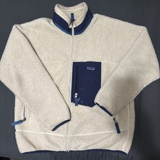 Patagonia Classic Retro-X Fleece Jacket Natural Beige Size Medium Full Zip picture