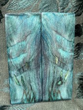 Stabilized Dyed Green High Figure Spalted  Maple Scales picture
