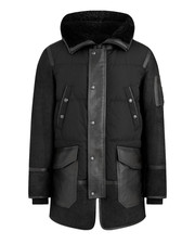Belstaff Ascent Parka Black Long Shearling Jacket Coat M 38 UK 48 IT RRP £2,295 picture