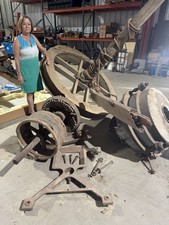 Large Architectural Wood and Steel Remnants Of An Old Mill for Garden or Home picture
