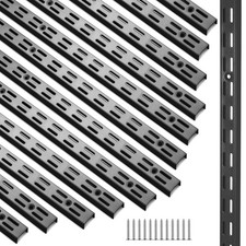 MorningRo 12 Pack 60 Inch Dual Track Upright Wall Shelving System Shelf Brack... picture