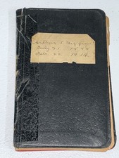 1888-1919 Family Owned Canning Company Financial Records Leather Pocket Journal picture