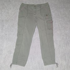 Westport 1962 Womens Olive Green Cargo Pants Size 14 Stretch Utility Drawstring picture