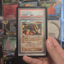 2004 Pokemon TCG Regirock ex Holo EX Hidden Legends Ultra Rare 98/101 picture