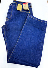 Levi's Men's Dark Wash Blue Denim Straight Jeans Button Fly 5-Pocket picture