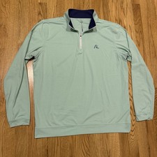Rhoback 1/4 Zip Pullover Sweater Men’s Size Large Golf Performance Stretch Teal picture