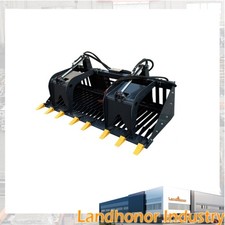 72in LandHonor Attachment Skeleton Rock Grapple Rake Bucket Skid Steer w/ Teeth picture