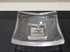 KOSTA BODA Tree Square Dish 1999 Sweden Art Glass Bertil Vallien Crystal Signed picture