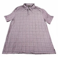 Van Heusen Men's Purple Windowpane Polo Shirt, Size L. picture