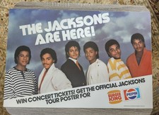 The Jacksons 1984 Promo Plastic Poster Burger King Pepsi Pop Machine Luminary  picture