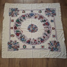 VTG German Bavarian Folk Art Tablecloth 46