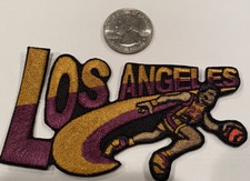 Los Angeles Lakers embroidered iron on patch 4”x 2” Retro/ Vintage Look picture