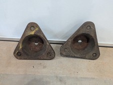 🇺🇸 2) Bond 2127 Vintage Cast Iron Triangular Cup Dolly With Hard Rubber Wheels picture