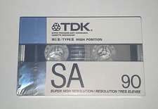 TDK SA 90 Minute Cassette Tape ICE II/TYPE II Super High Res. 1988  NEW - SEALED picture