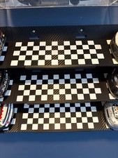 1:24 NASCAR die-cast Wall Mounted, Vertical 3-Tier, Checkered Carbon Fiber picture