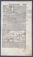 1598 Sebastian Munster Antique Print Wolf & Lamb, Temple of Apollo Delphi Greece picture