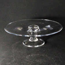 SIMON PEARCE HARTLAND CAKE STAND, Hand Blown Glass, 10