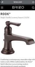 Brizo Rook 1.5 GPM Single Hole Bathroom Faucet Venetian Bronze 65060LF-RB RTV picture
