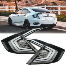 Clear White LED Tail Lights for Honda Civic Sedan 10th Gen 2016-2021 Rear Lights picture