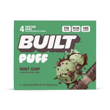 BUILT Bar,Puff Protein Bar,Mint Chip,17g Protein,Collagen,140 Calories,4Ct picture