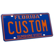 Personalized Florida Vintage License Plate, Embossed Aluminum & Custom Lettering picture