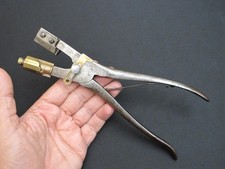 Unusual Vtg “J. WISS & SONS” Saddlers Adjustable Punch pliers Antique Rare Tool picture