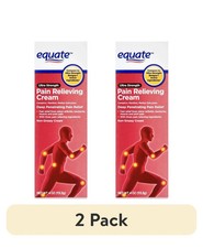 (2 Pack) Equate Ultra Strength Pain Relieving Cream 4oz Compare Bengay 8oz Total picture