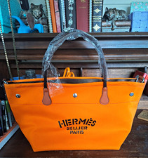 HERMÈS Sellier Paris Orange Medium Tote w/ Detachable Strap & Coin Purse picture