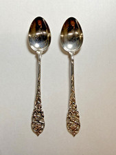 TWO VINTAGE 1948 SWEDISH GEWE (MALMO) .830 FINE SILVER ESPRESSO SPOONS picture