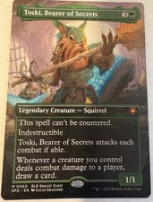 MTG Toski Bearer of Secrets Borderless SPG 60 LP Mythic Green Squirrel Commander picture