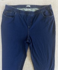 Catherines Knit Pull On Jeans Women’s 2X Dark Blue picture