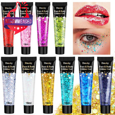 10 Colors Body Glitter Face Glitter 10 Pack Regular Gold Pink Silver White picture