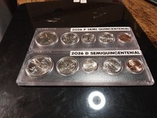 P+D 2026 SET OF HALF-NICKEL WITH 2025 CENT IN LABLELED HOLDERS ONE YEAR ONLY  picture