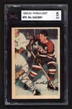 1953-54 PARKHURST #76 BIL GADSBY KSA 5 EX picture
