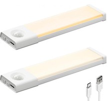2 Pack Under Cabinet Light Night Lamp 3000K 5000K 6000K 3 Color Dimmable 10cm 4