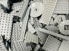 Lot Of 2 Pounds Lego Random Light Gray Parts Pieces Bricks Grey Sorted picture