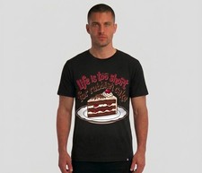 life is too Short, Vintage Style, Black T-shirt. L picture