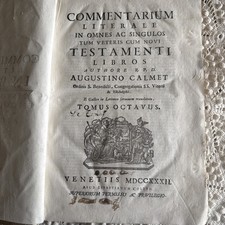 Rare 1732 Antique Folio-Calmet  