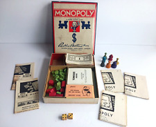 1936 Parker Brothers Monopoly Game Blue Box #6 Dated 1935 on all money picture