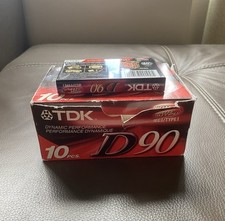 1x TDK D90 Blank Audio Cassette Tape High Output Recording NEW SEALED picture