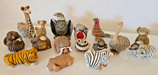 Vintage 16 Pc Set Of  Artesania Rinconada Ceramic Stoneware Figurines Uruguay picture